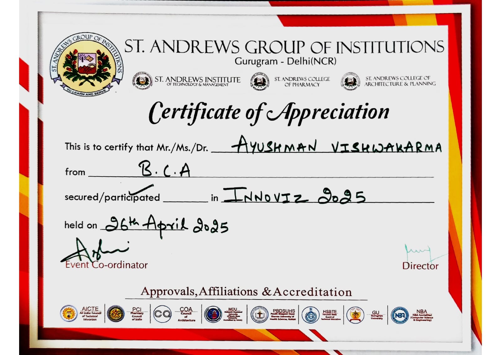 Certificate